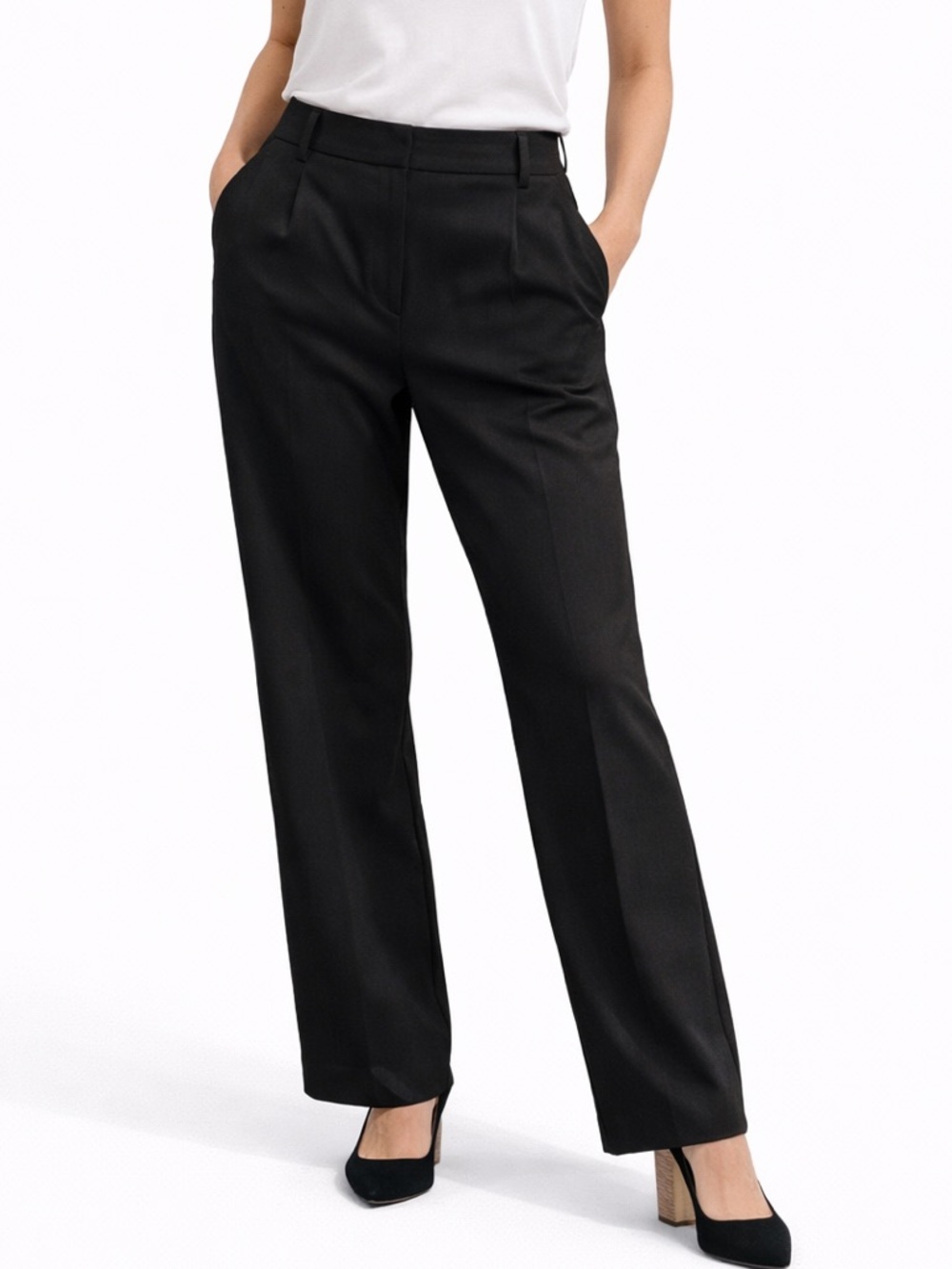 Carol Wren Elegant BlackWide Legged Pants